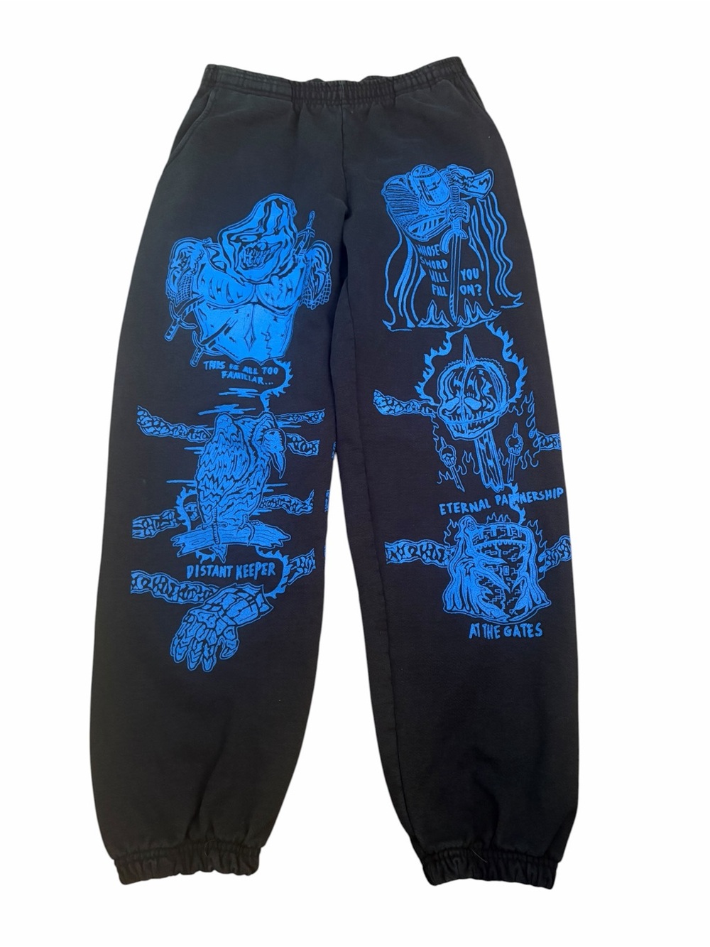 Warren Lotas mens L black blue sweatpants